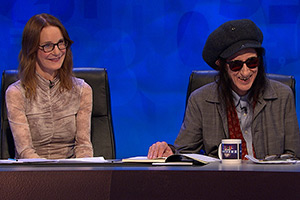 8 Out Of 10 Cats Does Countdown. Image shows left to right: Susie Dent, John Cooper Clarke