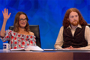 8 Out Of 10 Cats Does Countdown. Image shows left to right: Susie Dent, Alasdair Beckett-King