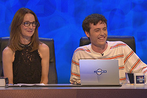 8 Out Of 10 Cats Does Countdown. Image shows left to right: Susie Dent, Sam Campbell