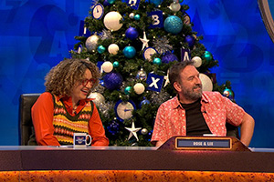 8 Out Of 10 Cats Does Countdown. Image shows left to right: Rose Matafeo, Lee Mack