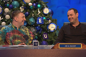 8 Out Of 10 Cats Does Countdown. Image shows left to right: Joe Lycett, Danny Dyer