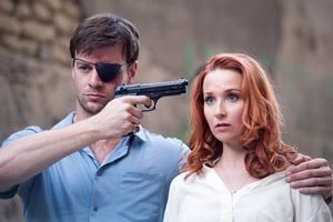 Action Team. Image shows from L to R: Bogohardt (Wolfgang Cerny), Samantha (Amy Beth Hayes)