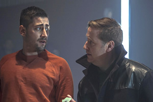 The Aliens. Image shows from L to R: Lewis (Michael Socha), Dominic (Jim Howick). Copyright: Clerkenwell Films