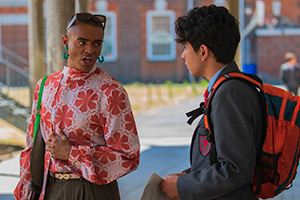 Bad Education. Image shows left to right: Stephen (Layton Williams), Warren (Ali Hadji-Heshmati)