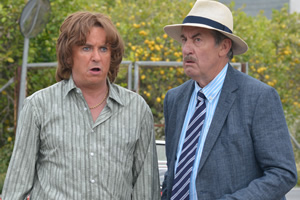 Benidorm. Image shows from L to R: Sammy Valentino (Shane Richie), Monty (John Challis). Copyright: Tiger Aspect Productions