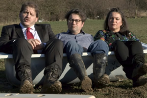 Big Field. Image shows from L to R: Tony Way, Darren Dutton, Shelley Longworth. Copyright: BBC