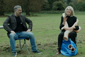 Big Field. Image shows from L to R: Steven Kynman, Ellie White. Copyright: BBC