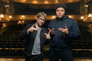 Big Zuu's Big Eats. Image shows from L to R: Josh Widdicombe, Big Zuu. Copyright: Boomerang