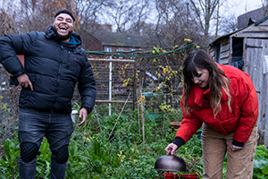 Big Zuu's Big Eats. Image shows from L to R: Big Zuu, Natasia Demetriou