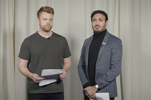 Bilal Zafar's Acting School Of Excellence. Image shows from L to R: Nic Sampson, Bilal (Bilal Zafar)