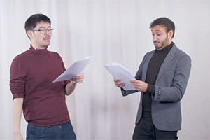 Bilal Zafar's Acting School Of Excellence. Image shows from L to R: Ken Cheng, Bilal (Bilal Zafar)