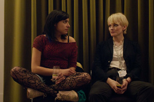 The Bisexual. Image shows from L to R: Leila (Desiree Akhavan), Sadie (Maxine Peake)