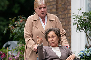 Black Ops. Image shows left to right: Superintendent Edwards (Felicity Montagu), Celia Herrington (Zoë Wanamaker)