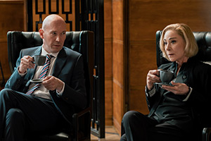 Black Ops. Image shows left to right: Marcus (Alex Macqueen), Celia Herrington (Zoë Wanamaker)