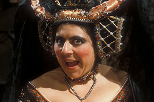 Blackadder. Infanta Maria Escalosa of Spain (Miriam Margolyes). Credit: BBC