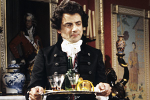 Blackadder. Mr. Edmund Blackadder, Esquire (Rowan Atkinson). Credit: BBC