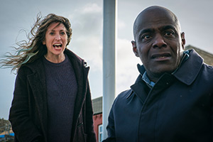 Boat Story. Image shows left to right: Janet (Daisy Haggard), Samuel (Paterson Joseph)