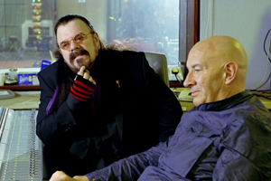 Brian Pern. Image shows from L to R: Roy Wood, Brian Pern (Simon Day). Copyright: BBC