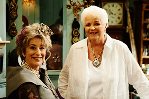 Bull. Image shows from L to R: Beverley Bull (Maureen Lipman), Pam St. Clement. Copyright: John Stanley Productions