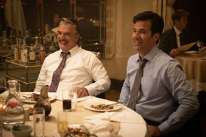 Catastrophe. Image shows from L to R: James Cohen (Chris Noth), Rob (Rob Delaney). Copyright: Avalon Television