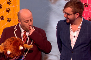 CelebAbility. Image shows from L to R: Marek Larwood, Iain Stirling. Copyright: Potato