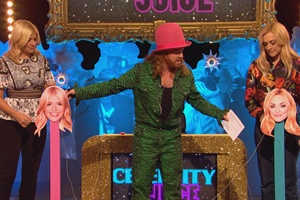 Celebrity Juice. Image shows from L to R: Holly Willoughby, Leigh Francis, Fearne Cotton