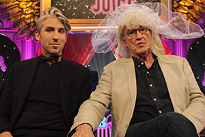 Celebrity Juice. Image shows from L to R: George Lamb, Larry Lamb