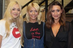 Celebrity Juice. Image shows from L to R: Fearne Cotton, Holly Willoughby, Catherine Tyldesley