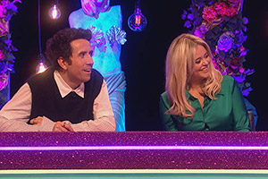 Celebrity Juice. Image shows from L to R: Nick Grimshaw, Emily Atack. Copyright: Talkback Productions