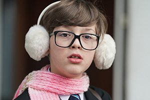 Changing Ends. Young Alan Carr (Oliver Savell). Credit: Baby Cow Productions