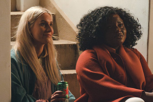 Cheaters. Image shows left to right: Esther (Callie Cooke), Fola (Susan Wokoma)