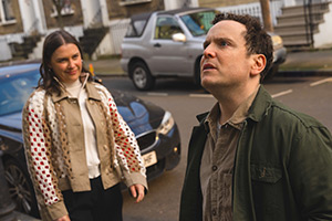 Cheaters. Image shows left to right: Nina (Andrea Valls), Josh (Joshua McGuire)