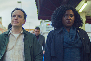 Cheaters. Image shows left to right: Josh (Joshua McGuire), Fola (Susan Wokoma)