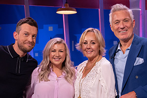 The Chris & Rosie Ramsey Show. Image shows from L to R: Chris Ramsey, Rosie Ramsey, Shirlie Kemp, Martin Kemp