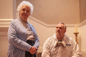 The Cleaner. Image shows from L to R: Vivien (Stephanie Cole), Paul 'Wicky' Wickstead (Greg Davies)