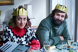 The Cockfields. Image shows from L to R: Esther (Susannah Fielding), Simon (Joe Wilkinson)