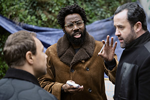 Code 404. Image shows left to right: DI Roy Carver (Stephen Graham), Searle (Daniel Lawrence Taylor), DI John Major (Daniel Mays)