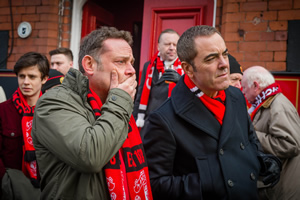 Cold Feet. Image shows from L to R: Pete Gifford (John Thomson), Adam Williams (James Nesbitt). Copyright: Big Talk Productions