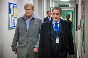 Cold Feet. Image shows from L to R: David Marsden (Robert Bathurst), Floyd Vardy (Dominic Coleman). Copyright: Big Talk Productions