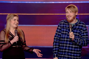 Comedy Central At The Comedy Store. Image shows from L to R: Harriet Kemsley, Bobby Mair. Copyright: Open Mike Productions