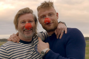 Comic Relief. Image shows from L to R: Robbie Savage, Andrew Flintoff. Copyright: BBC