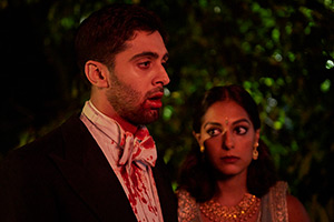 Count Abdulla. Image shows left to right: Abdulla Khan (Arian Nik), Amrita (Manpreet Bambra)