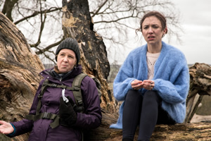 Cuckoo. Image shows from L to R: Debbie (Vicki Pepperdine), Rachel (Esther Smith). Copyright: Roughcut Television