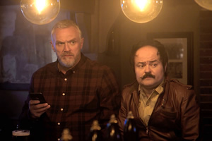 Cuckoo. Image shows from L to R: Ken (Greg Davies), Steve (Kenneth Collard). Copyright: Roughcut Television