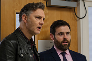 Daddy Issues. Image shows left to right: Malcolm (David Morrissey), Derek (David Fynn)