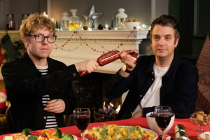 Dave's Advent Calendar. Image shows from L to R: Josh Widdicombe, Tom Craine