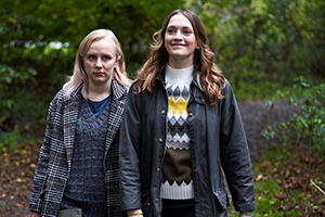 Dead Pixels. Image shows from L to R: Megan 'Meg' Jefferies (Alexa Davies), Alison (Charlotte Ritchie)