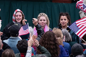 Derry Girls. Image shows from L to R: Orla McCool (Louisa Harland), Erin Quinn (Saoirse-Monica Jackson), Michelle Mallon (Jamie-Lee O'Donnell). Copyright: Hat Trick Productions