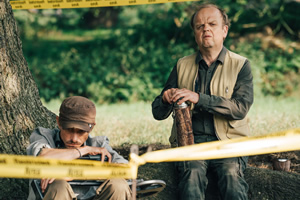 Detectorists. Image shows from L to R: Andy Stone (Mackenzie Crook), Lance Stater (Toby Jones)