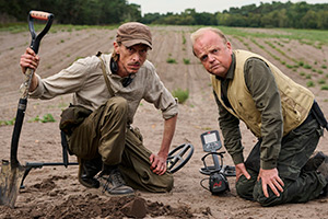 Detectorists. Image shows left to right: Andy Stone (Mackenzie Crook), Lance Stater (Toby Jones)